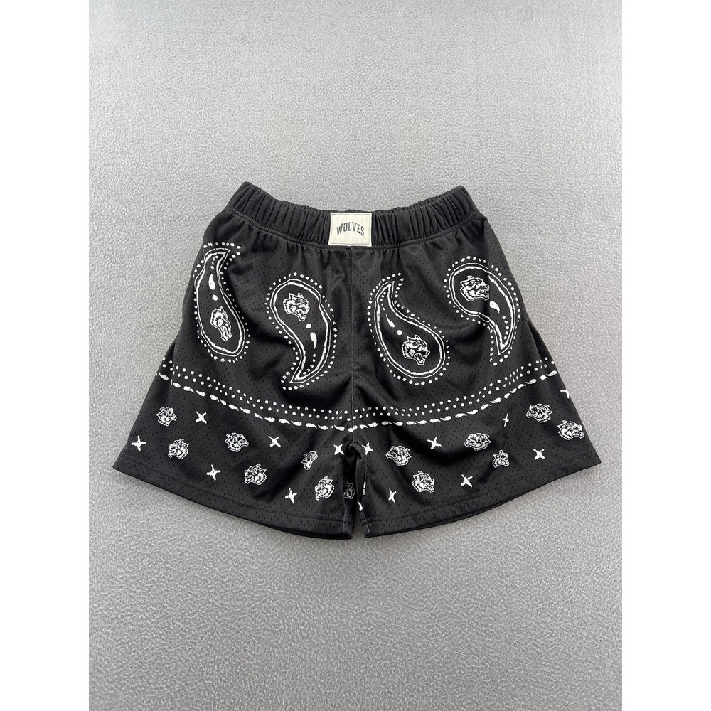Dare Sport Wolves Shorts Mens Medium Black Bandana Mesh Limited Edition 130/1000